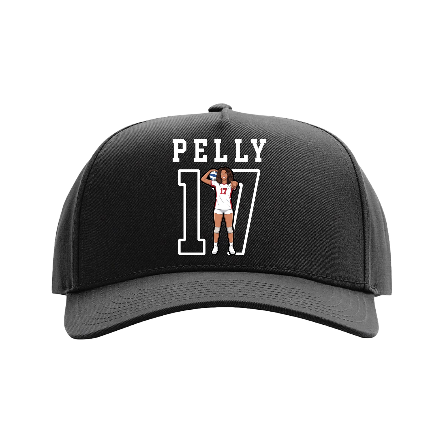 Full Fabric Five-Panel Champ Cap — Shirsey in Black