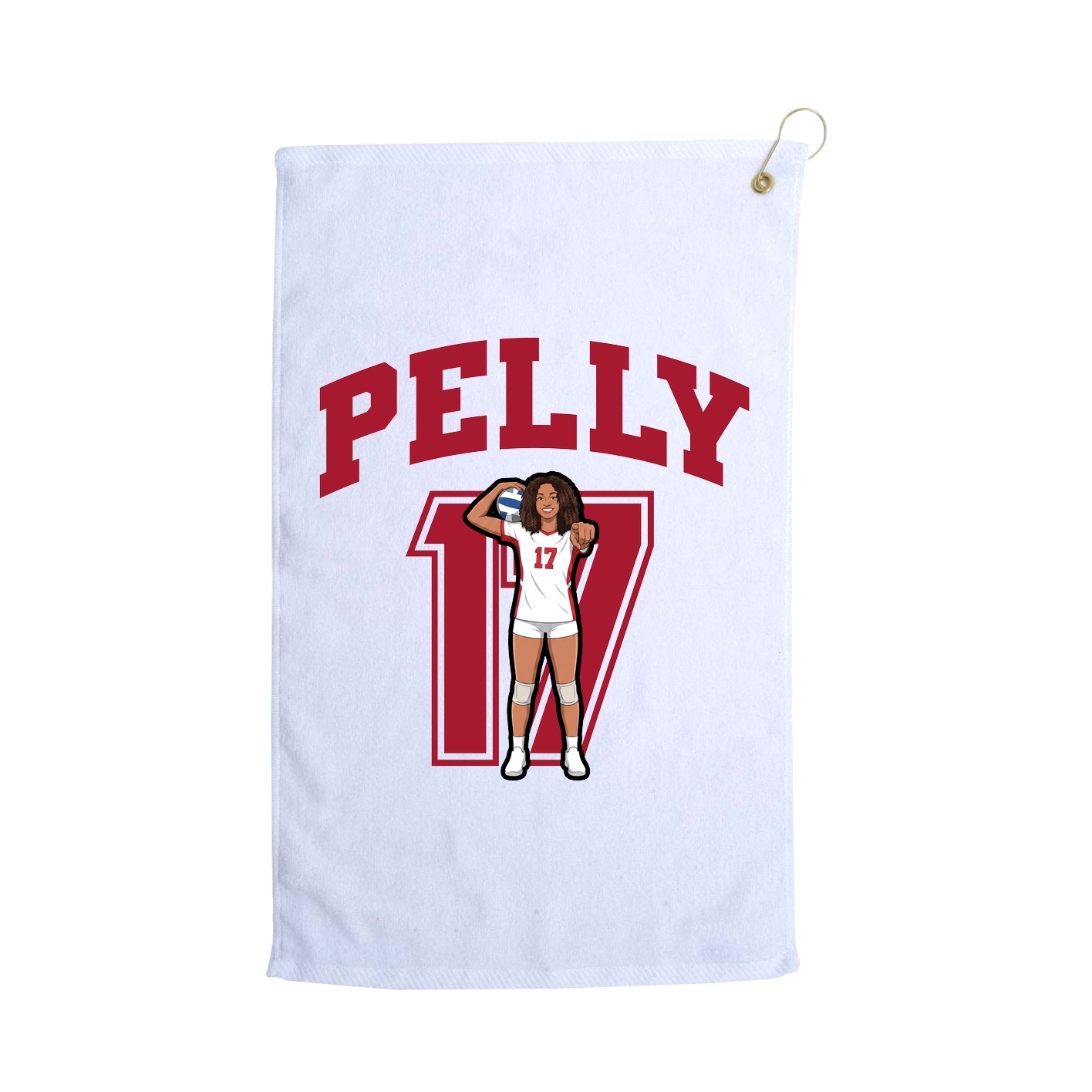 Golf Towel — Number in White