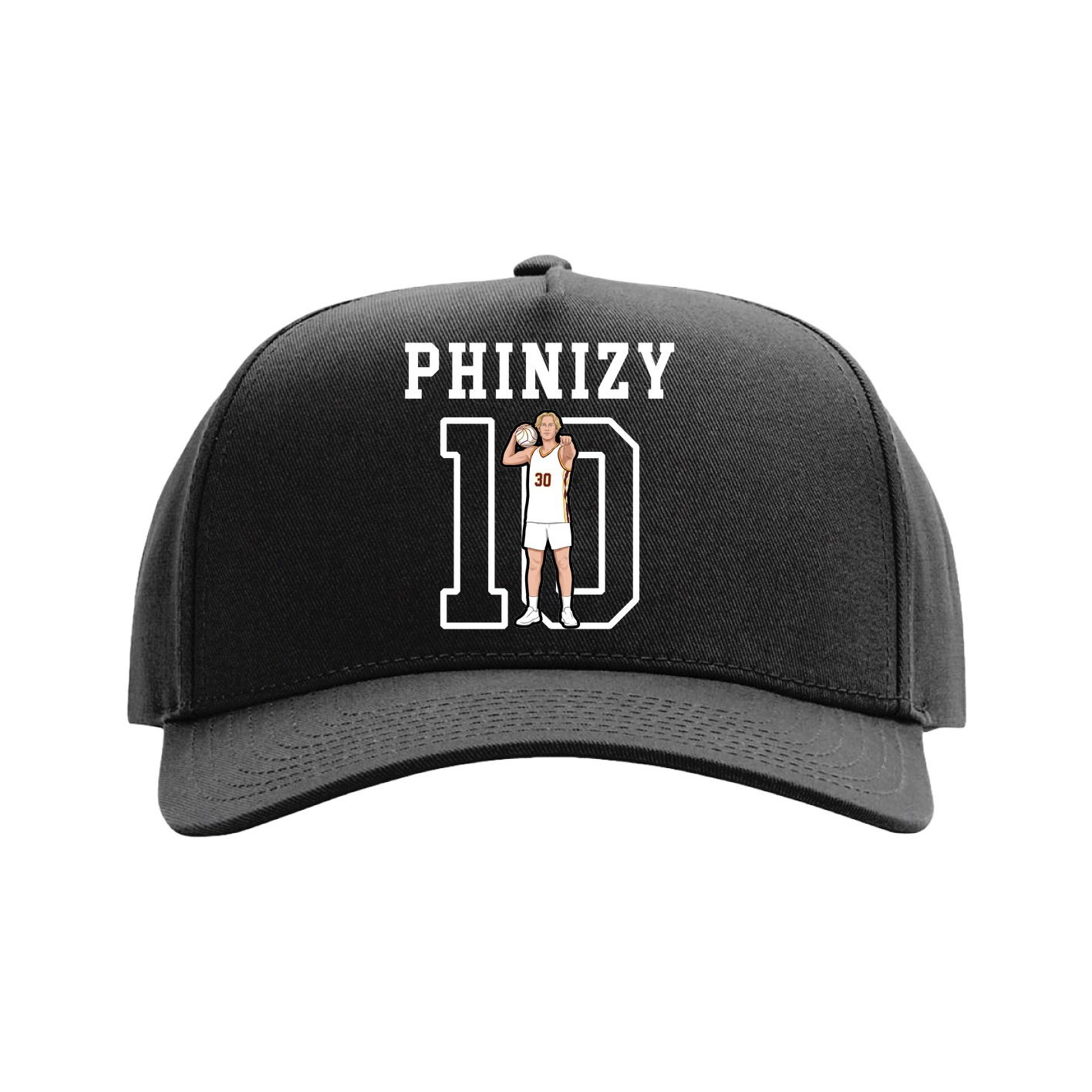 Full Fabric Five-Panel Champ Cap — Shirsey in Black