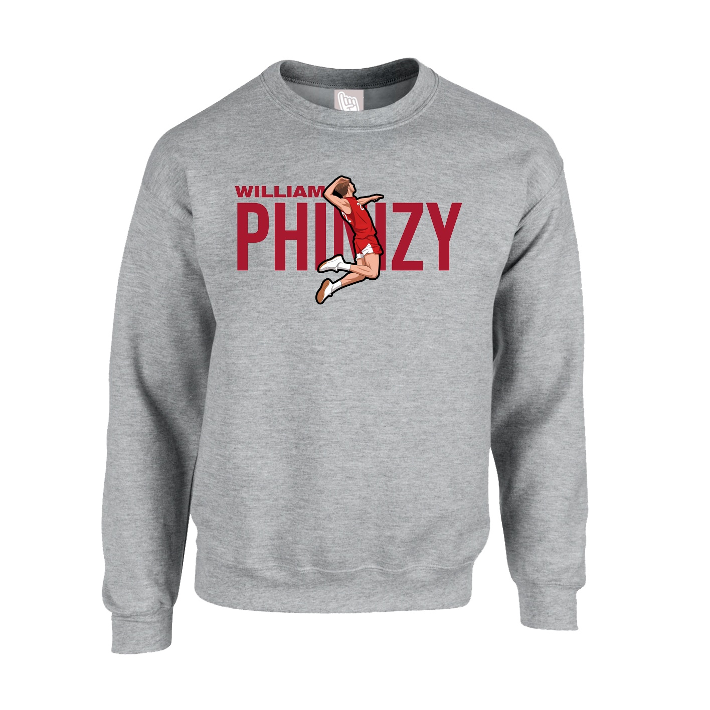 Fleece Crew — Player Name in Grey