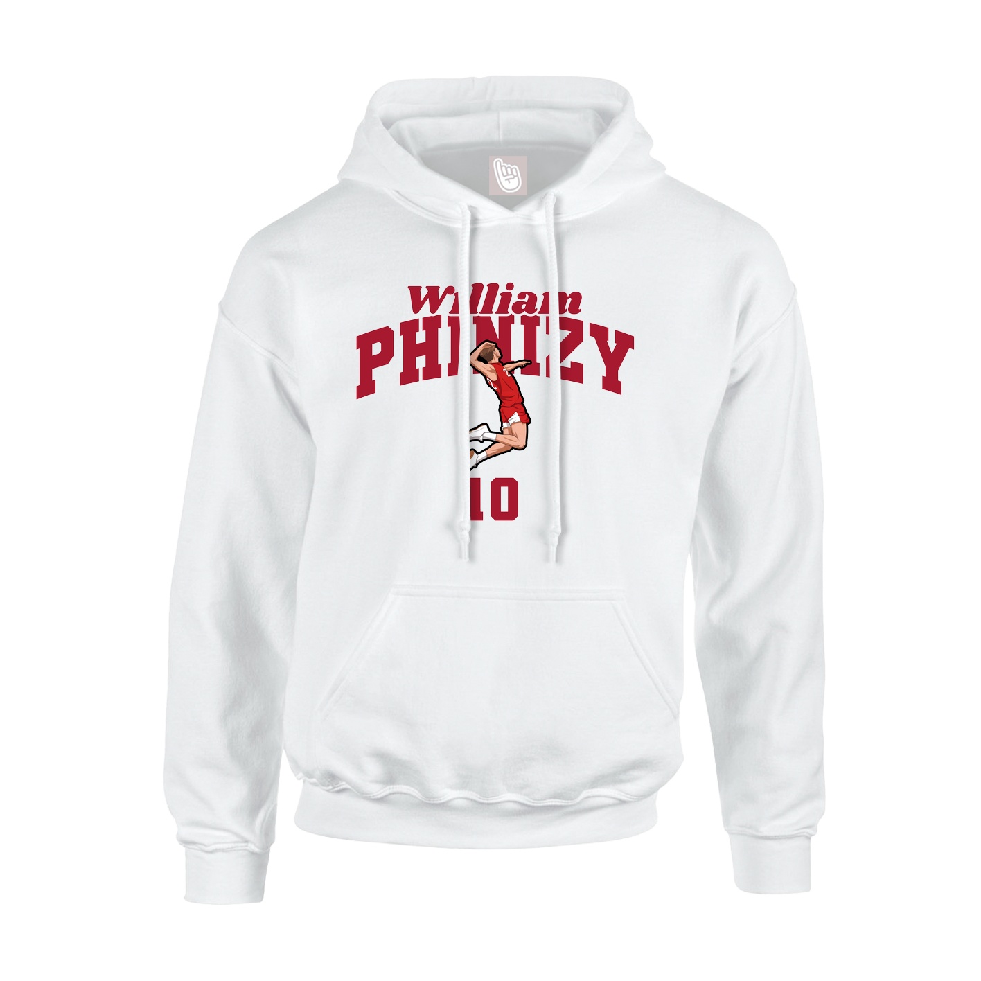 Youth Hoodie — Signature Arch in White