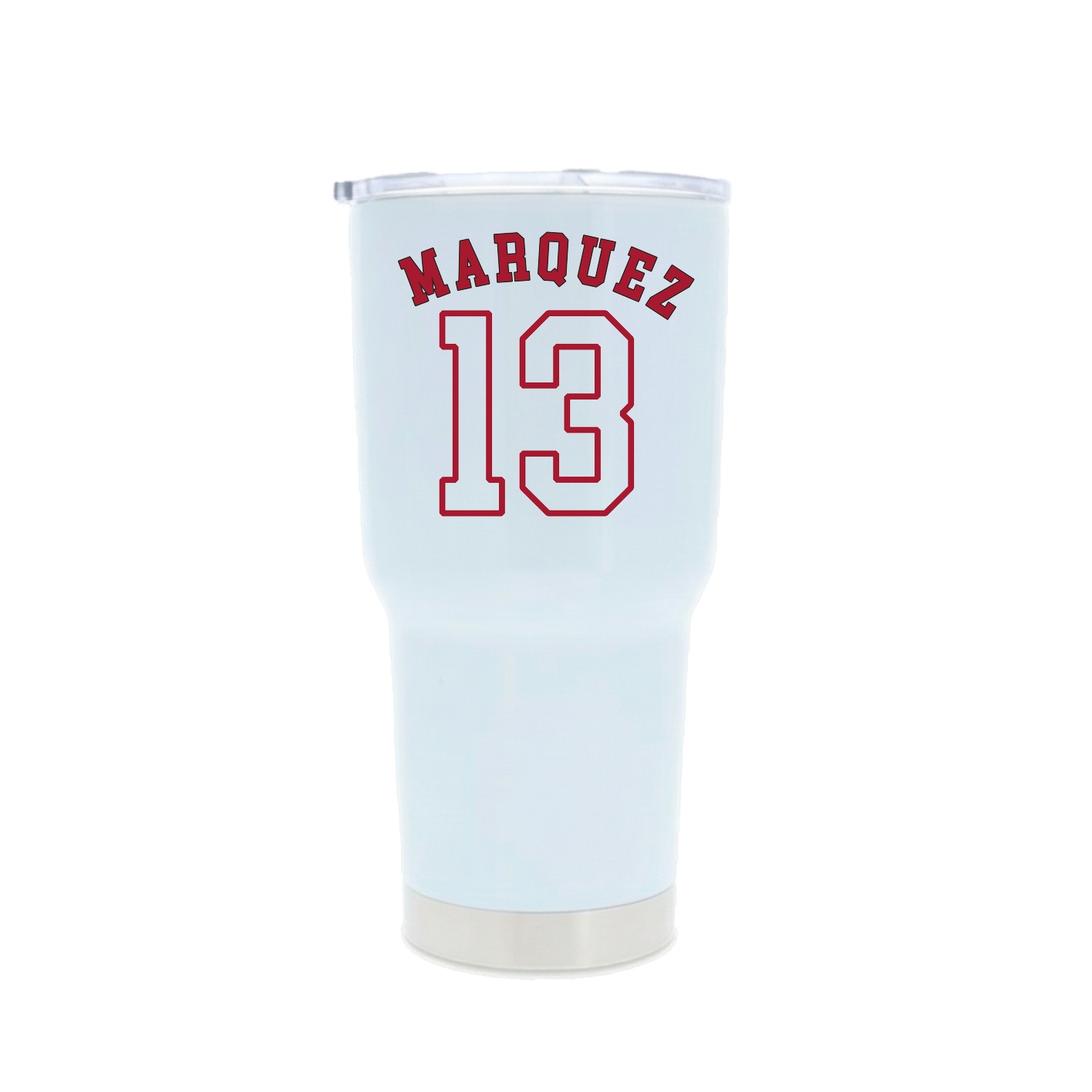 30oz Stainless Steel Tumbler — Shirsey Arch in White