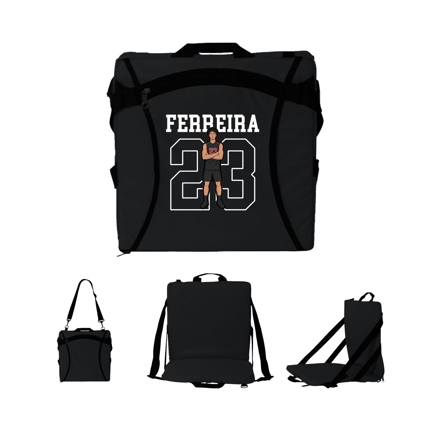 Folding Stadium Seat — Shirsey in Black