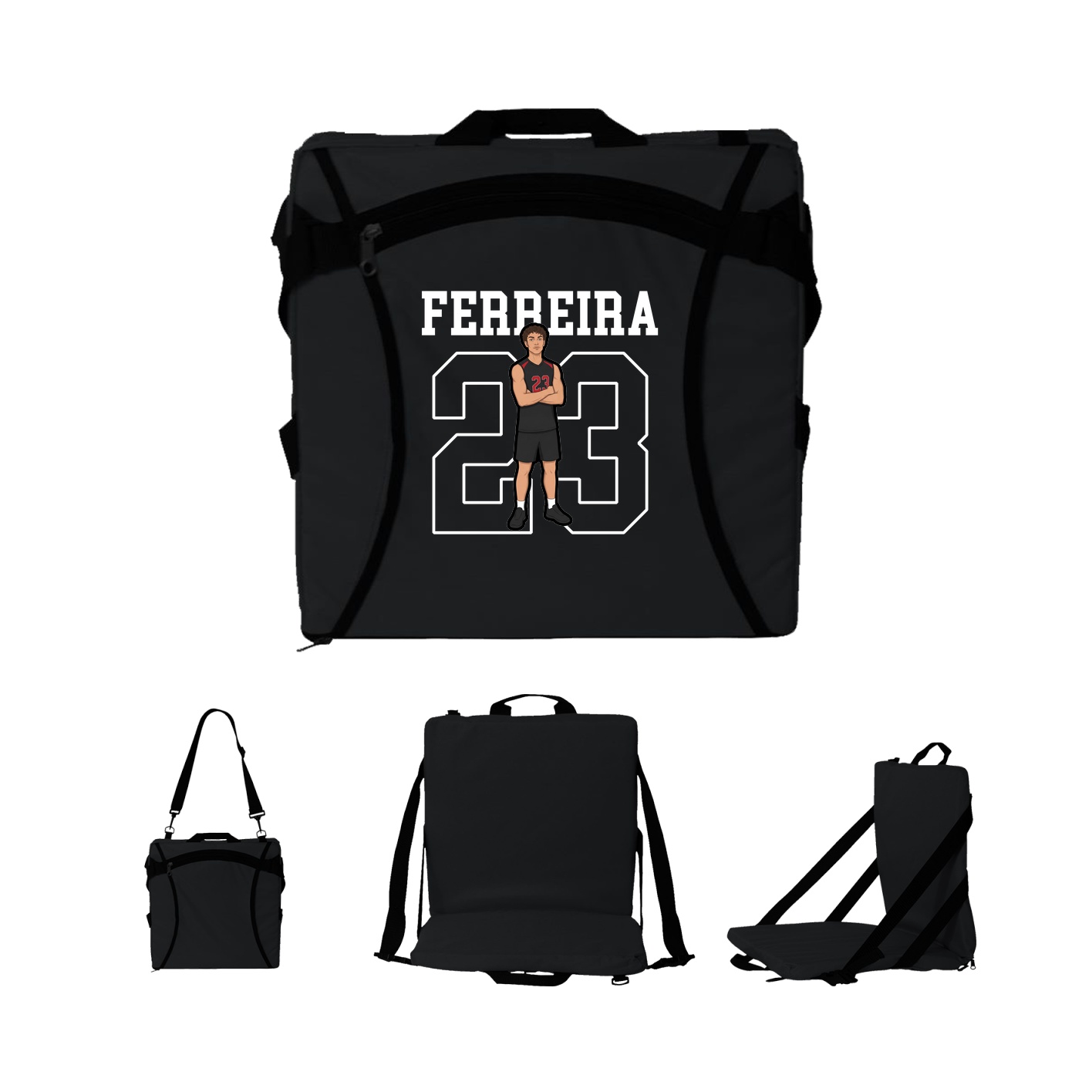 Folding Stadium Seat — Shirsey in Black