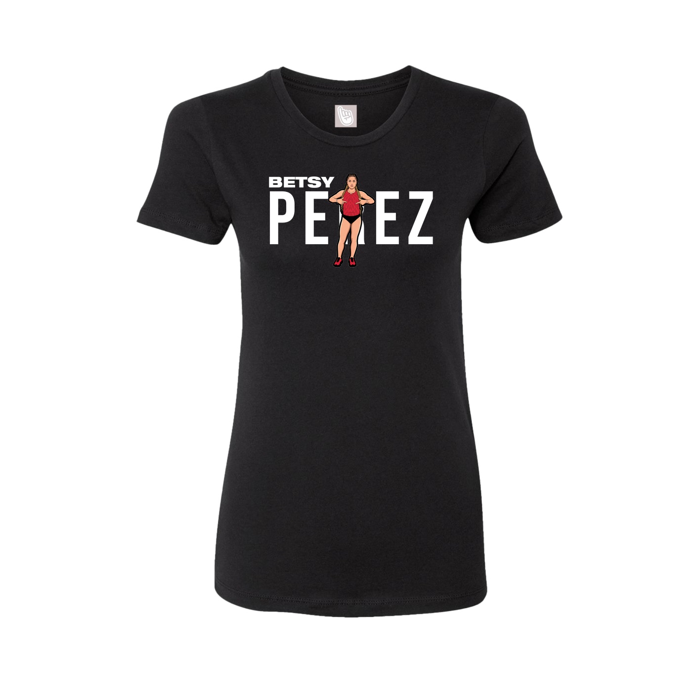 Fitted Women's Tee — Player Name in Black
