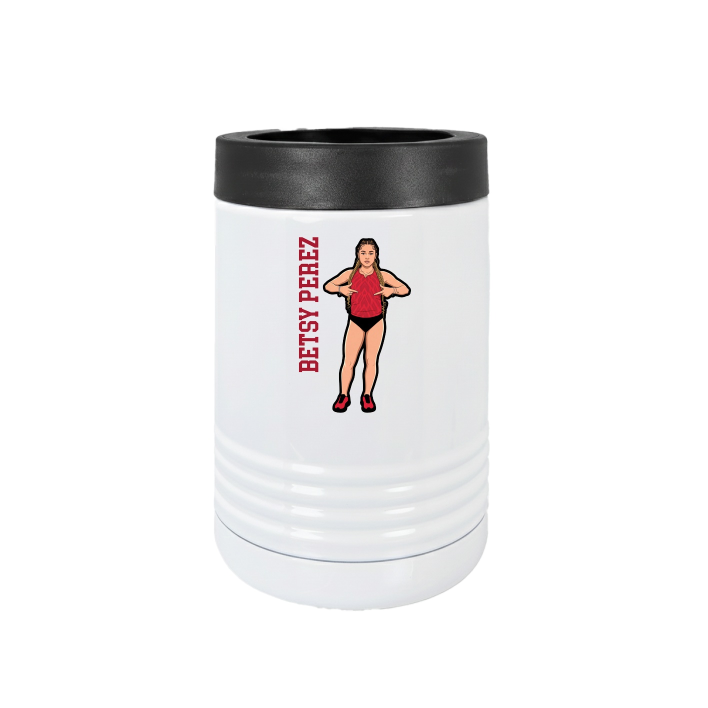 Beverage Holder — Name Vertical in White