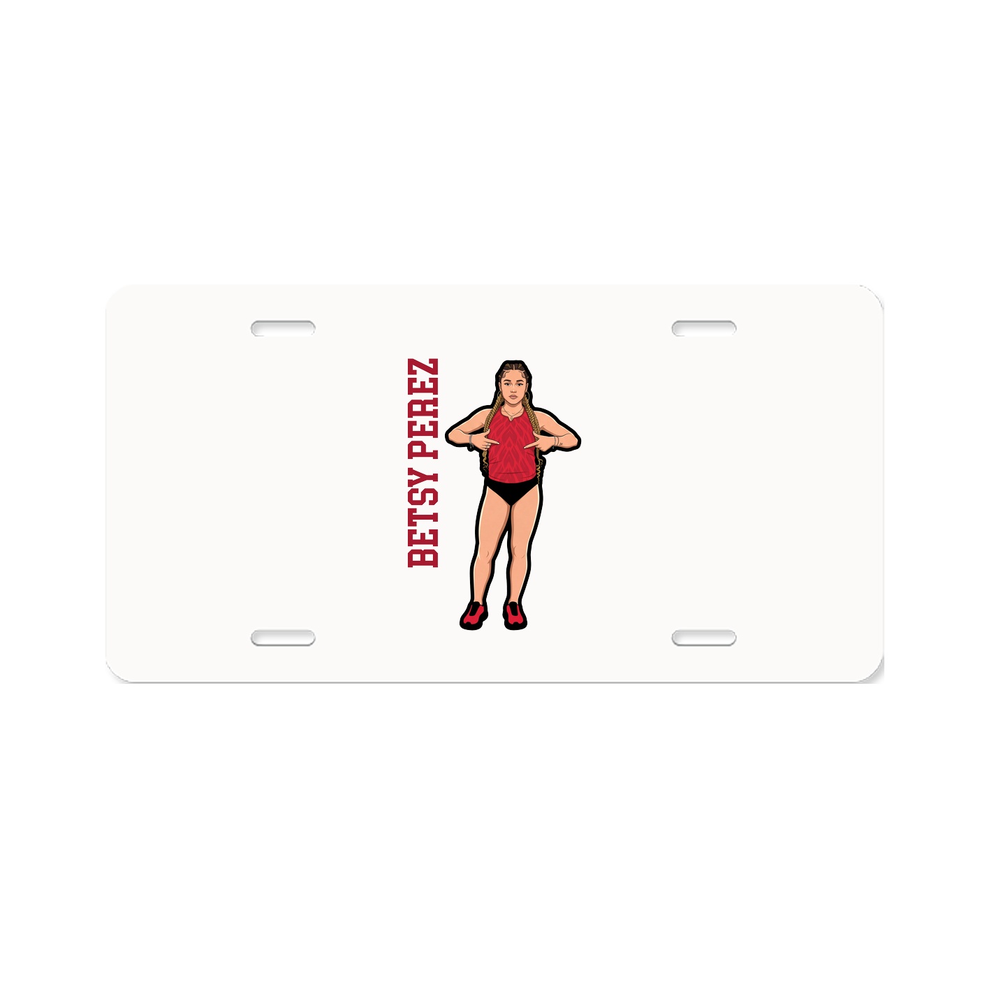 License Plate — Name Vertical in Classic