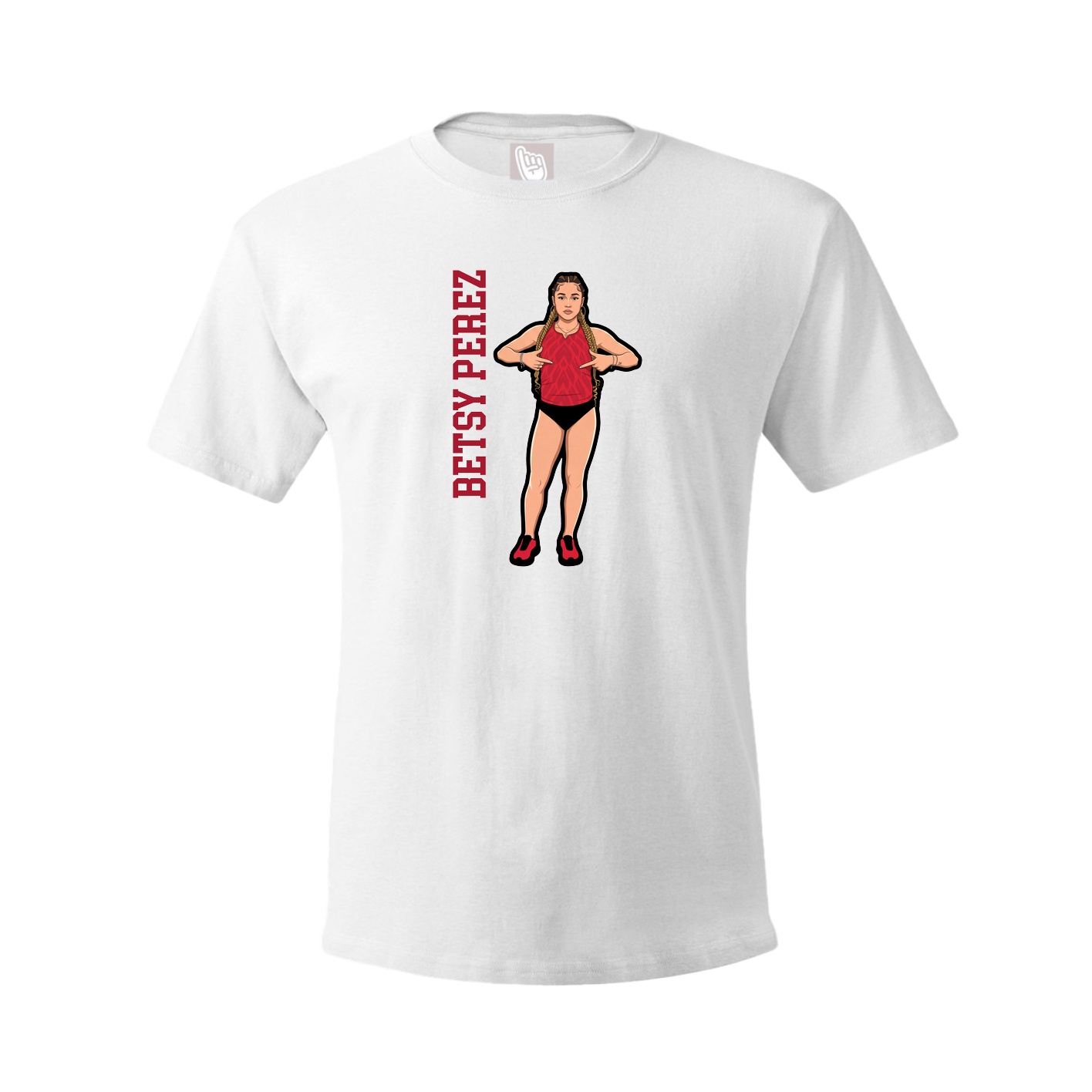 Youth Tee — Name Vertical in White