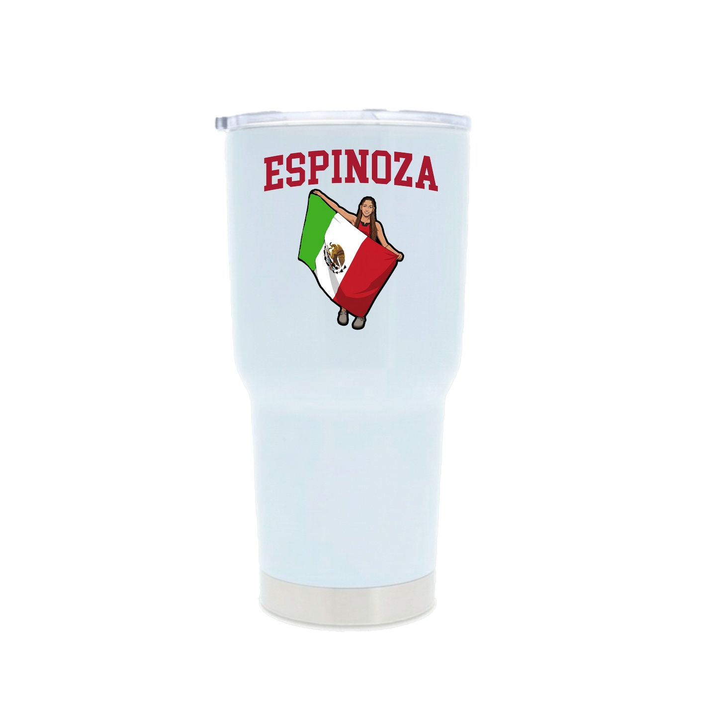 30oz Stainless Steel Tumbler — Shirsey in White