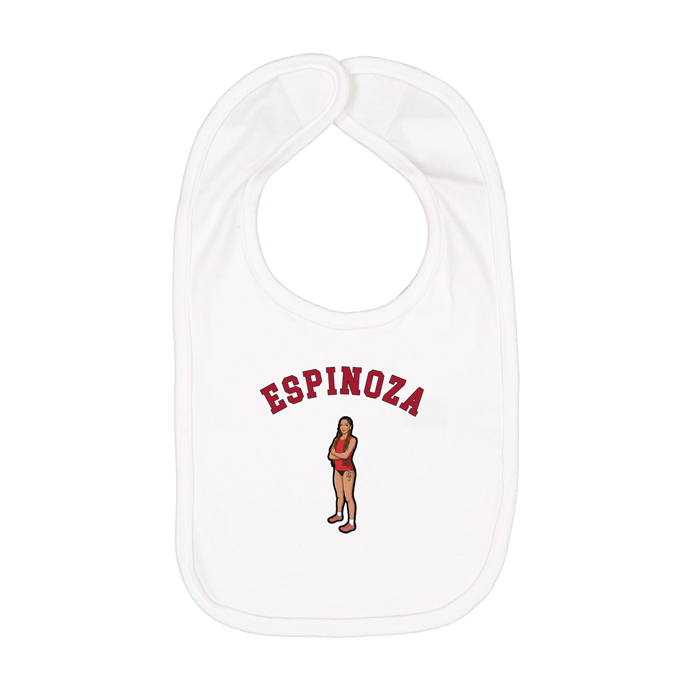 Infant Bib — Shirsey Arch in White