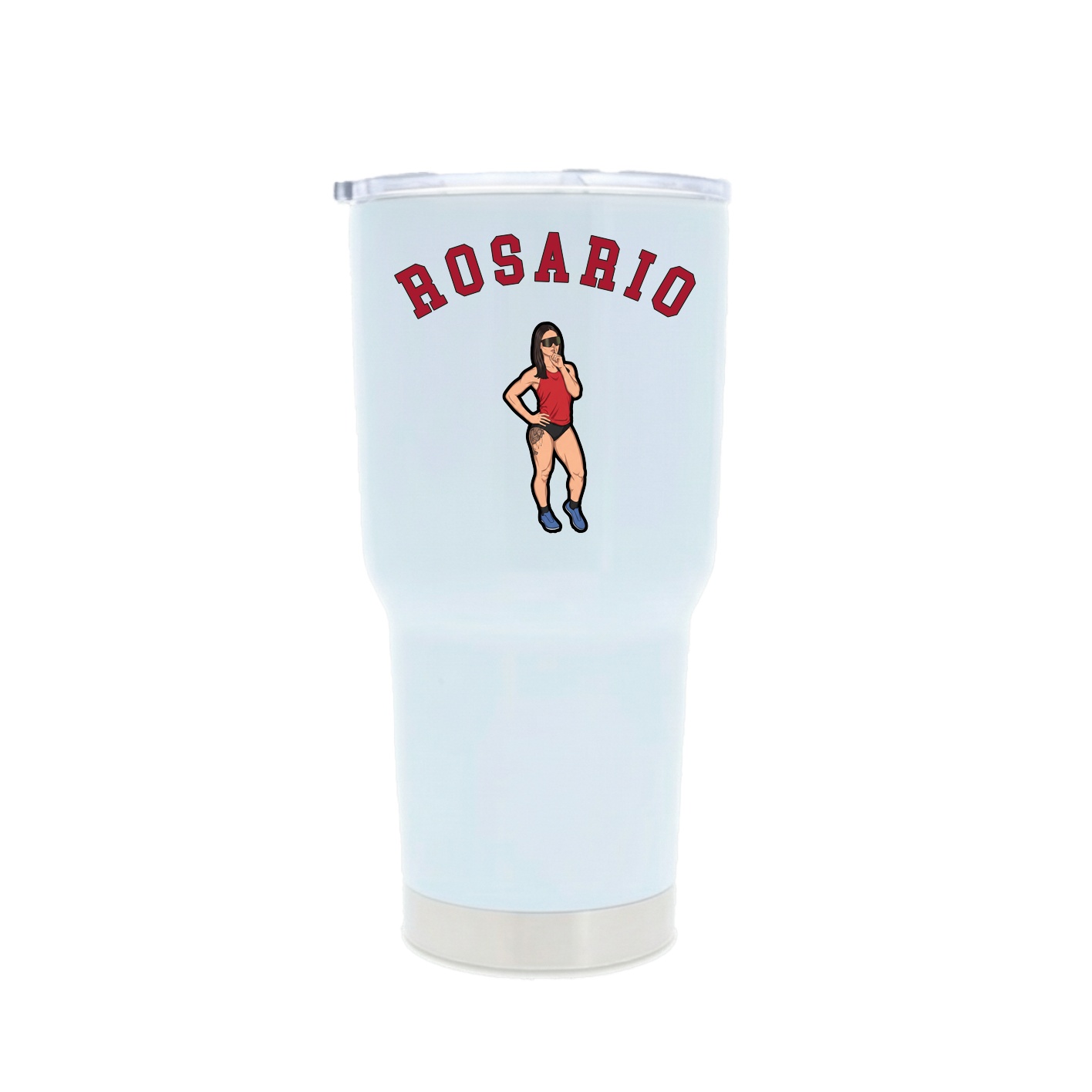 30oz Stainless Steel Tumbler — Shirsey Arch in White