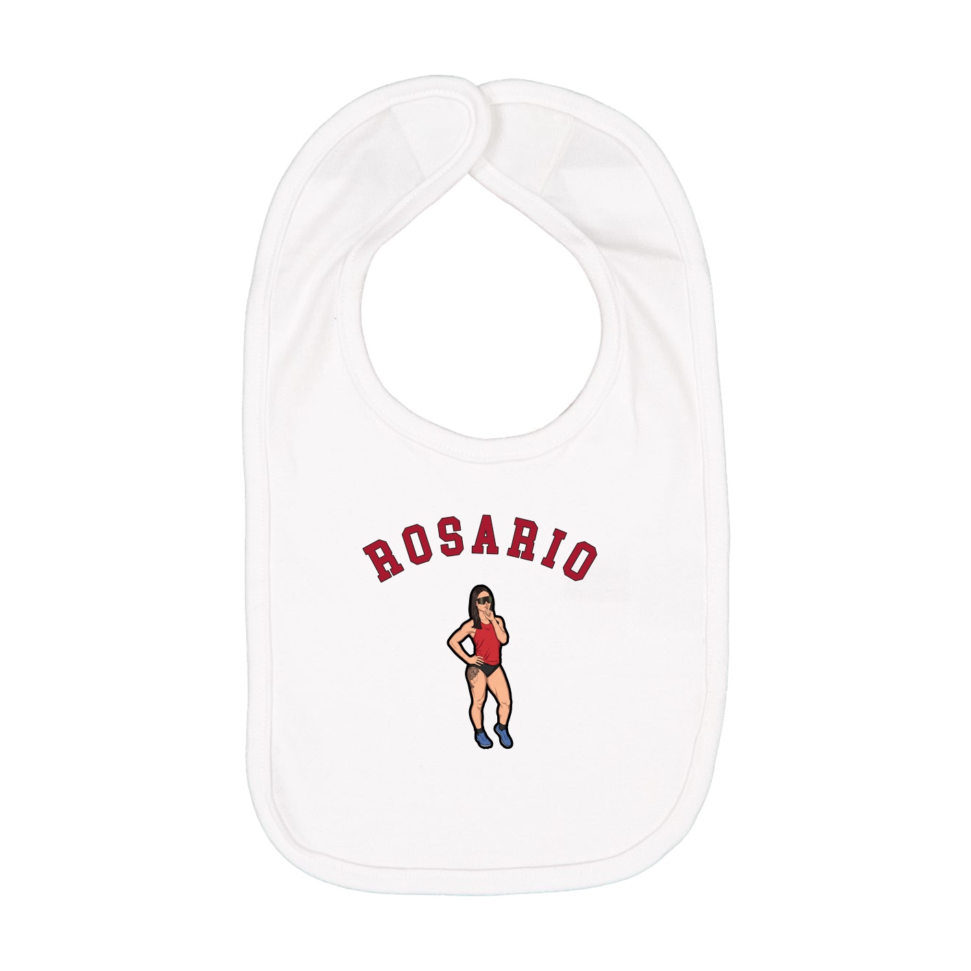 Infant Bib — Shirsey Arch in White