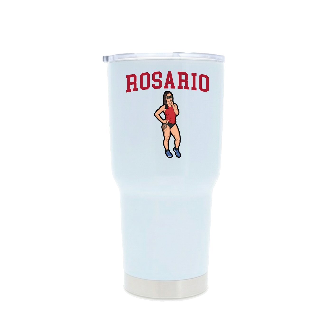 30oz Stainless Steel Tumbler — Shirsey in White