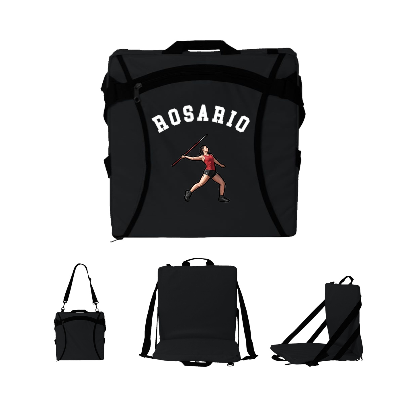 Folding Stadium Seat — Shirsey Arch in Black