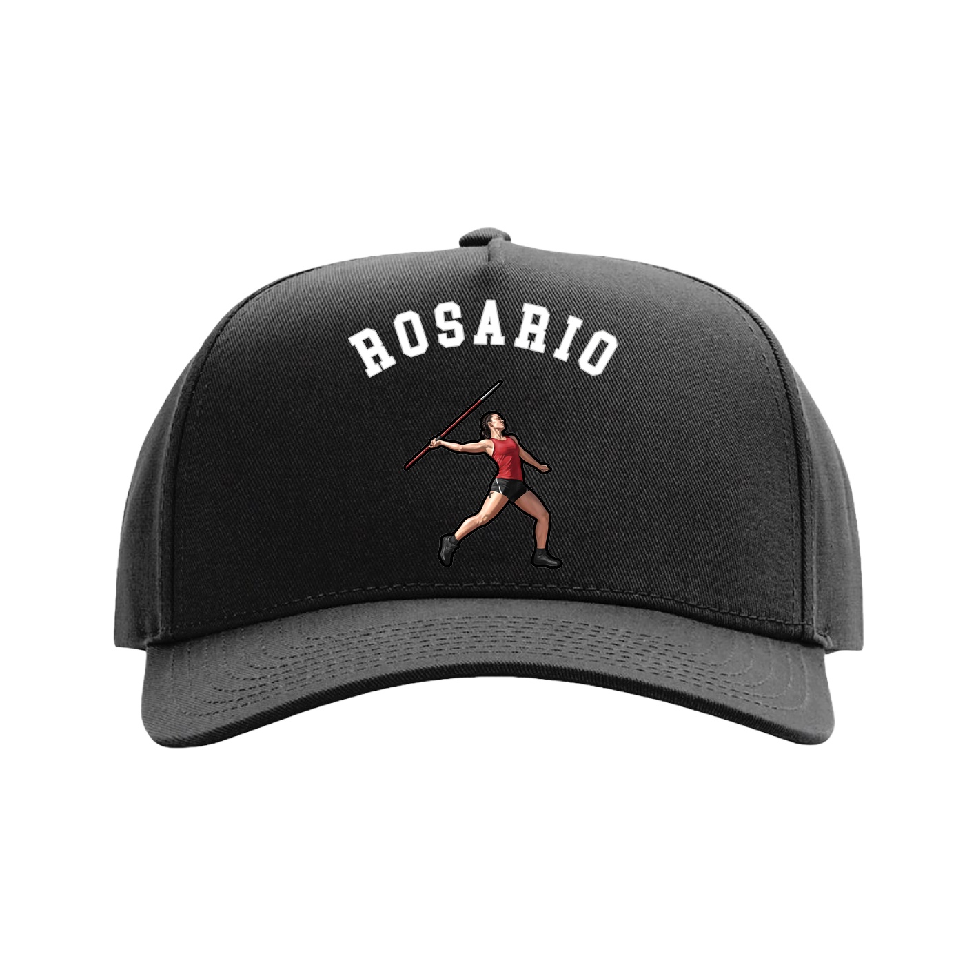Full Fabric Five-Panel Champ Cap — Shirsey Arch in Black