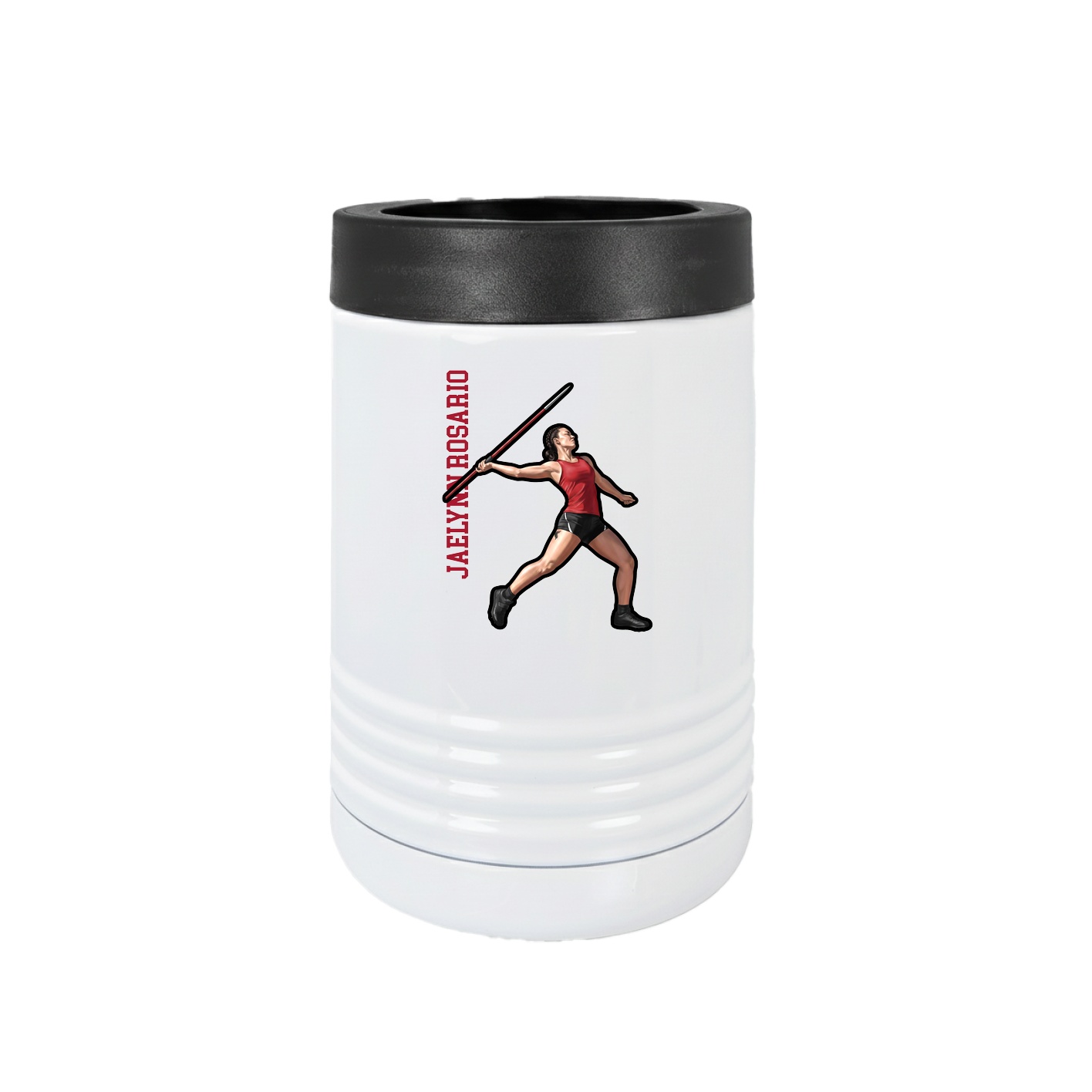 Beverage Holder — Name Vertical in White