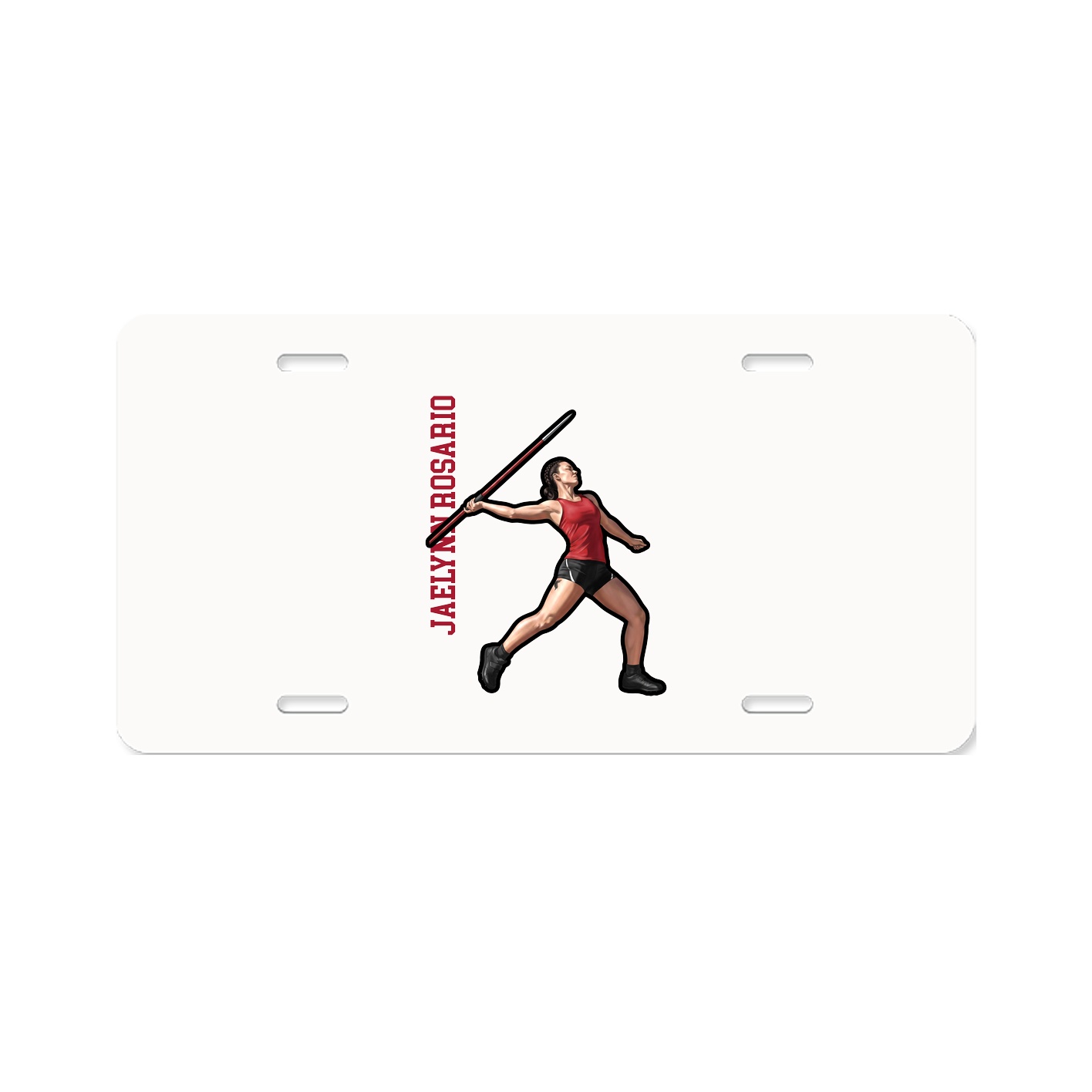 License Plate — Name Vertical in Classic