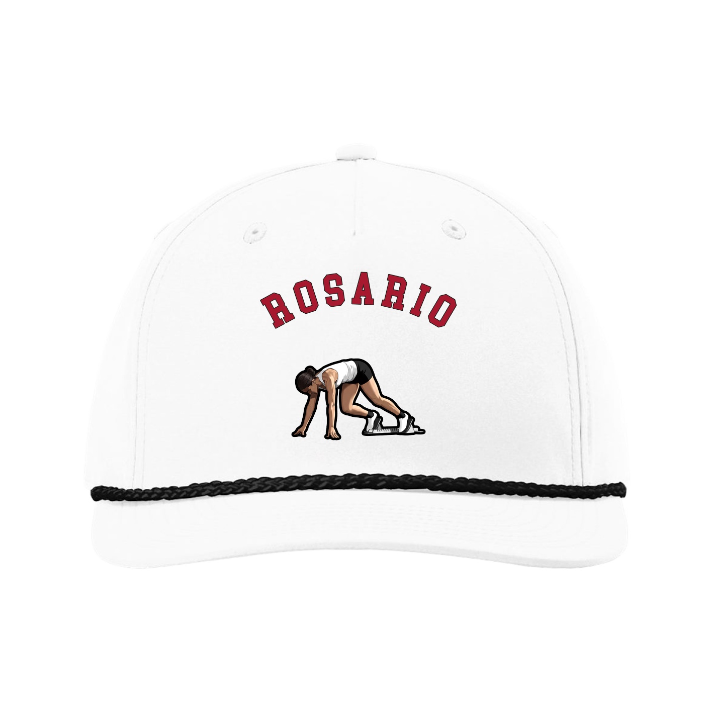 Five-Panel Classic Rope Cap — Shirsey Arch in White