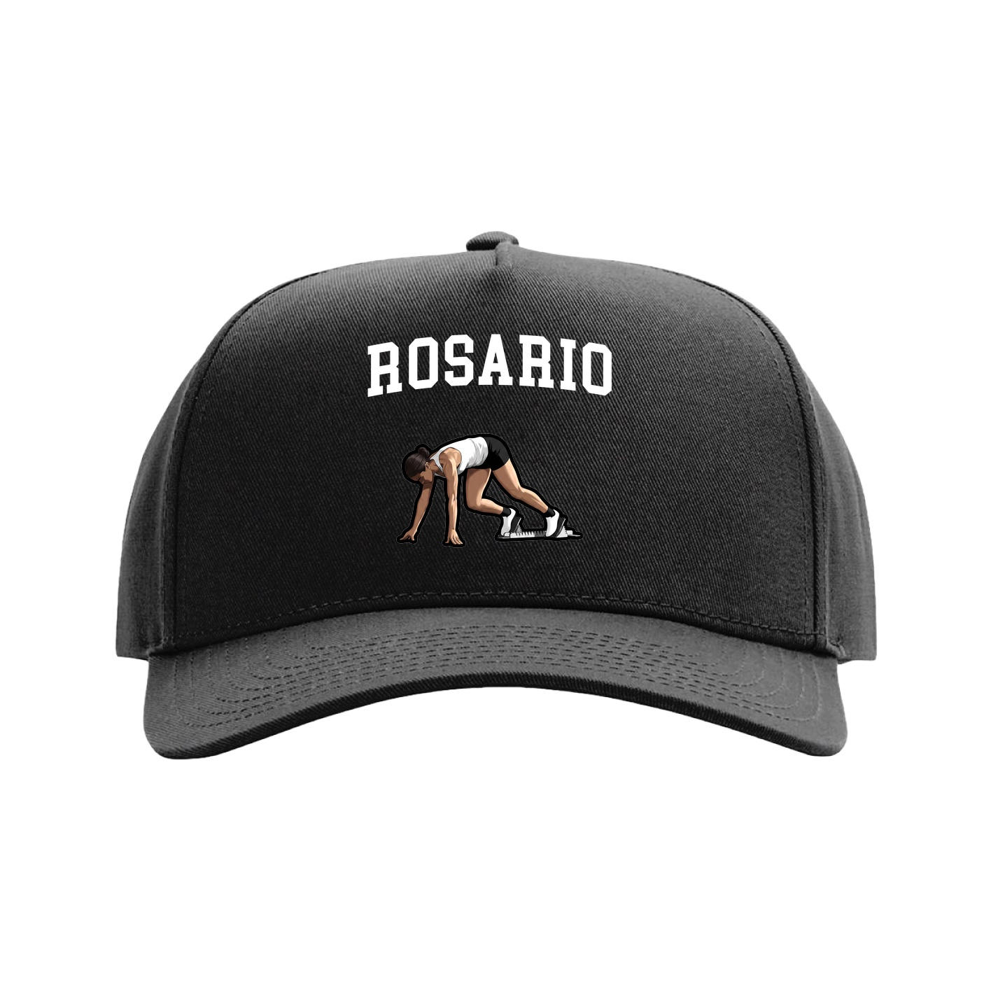Full Fabric Five-Panel Champ Cap — Shirsey in Black