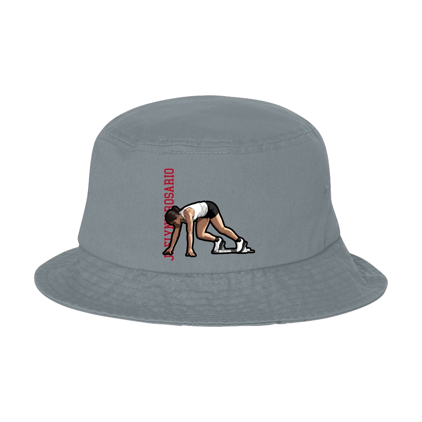 Bucket Cap — Name Vertical in Grey
