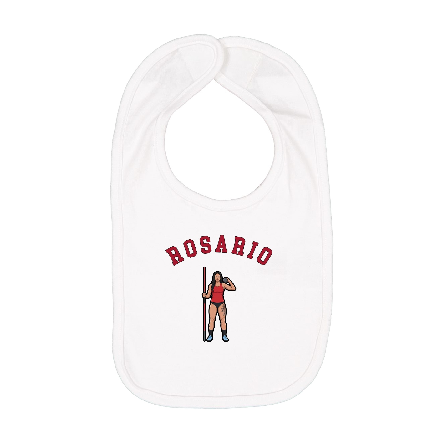 Infant Bib — Shirsey Arch in White