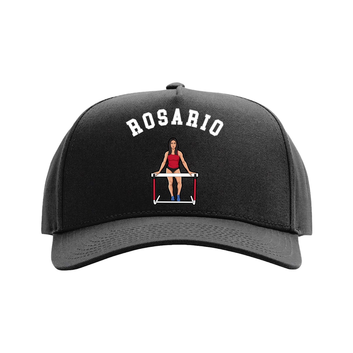 Full Fabric Five-Panel Champ Cap — Shirsey Arch in Black