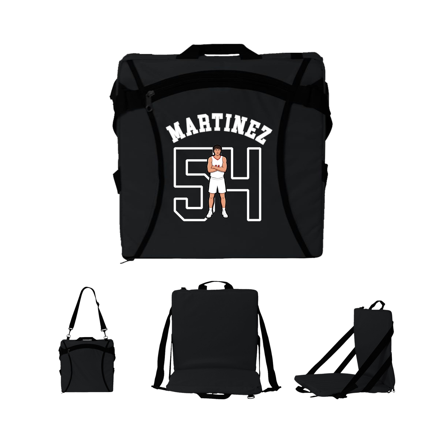Folding Stadium Seat — Shirsey Arch in Black