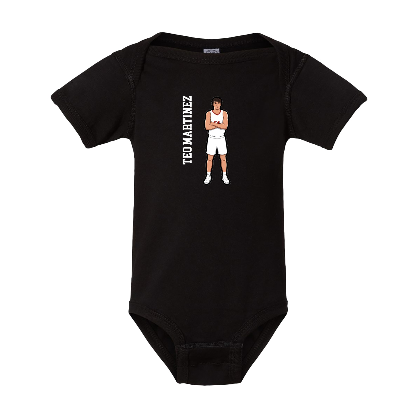 Baby Onesie — Name Vertical in Black