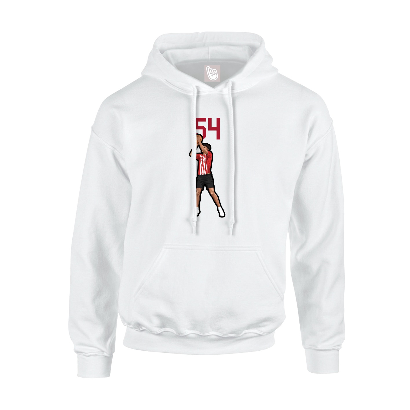 Hoodie — Number Top in White