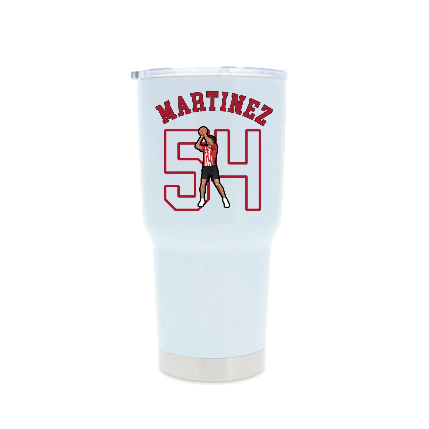 30oz Stainless Steel Tumbler — Shirsey Arch in White