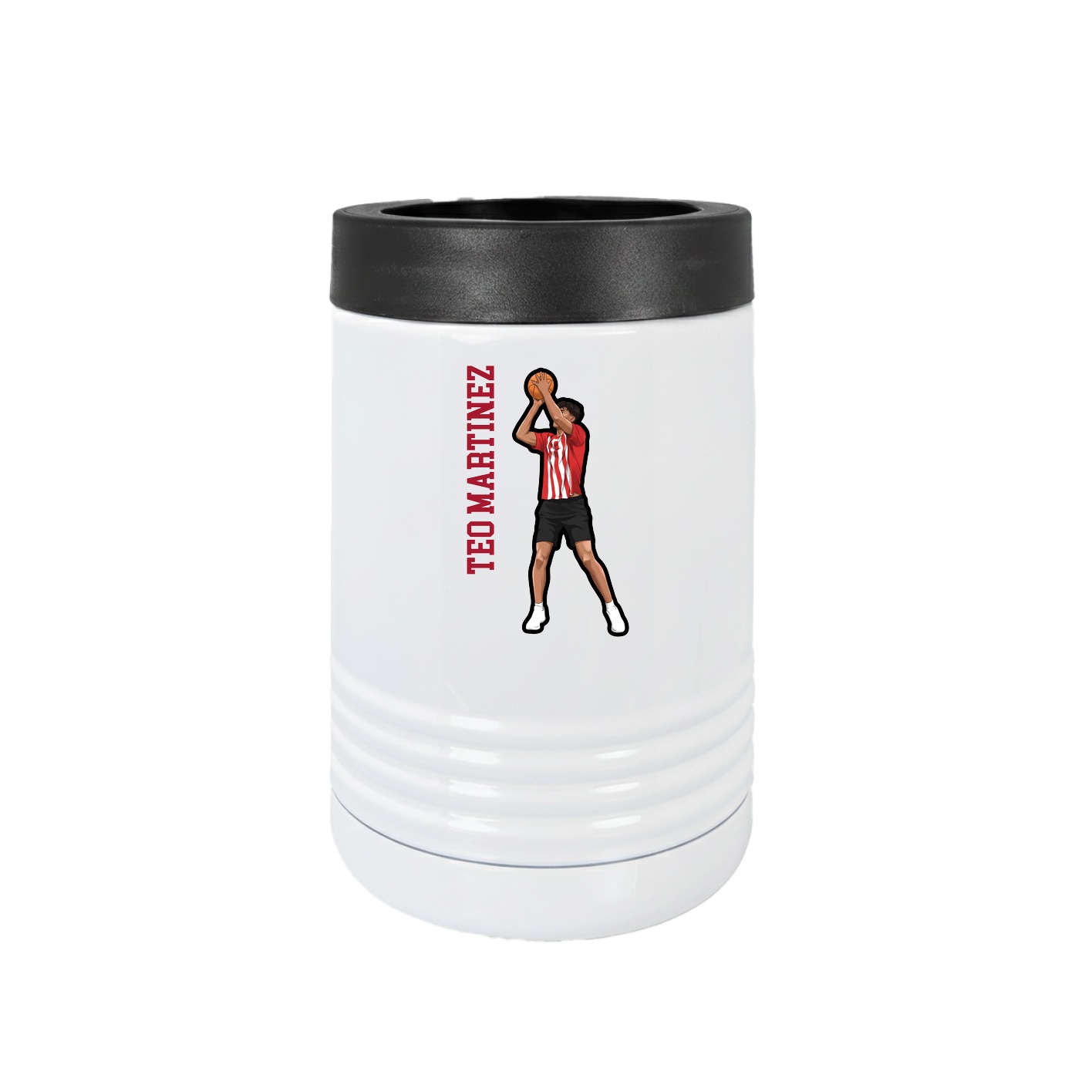 Beverage Holder — Name Vertical in White