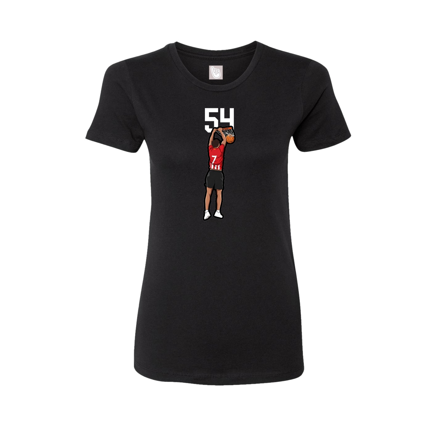 Womens Tee — Number Top in Black