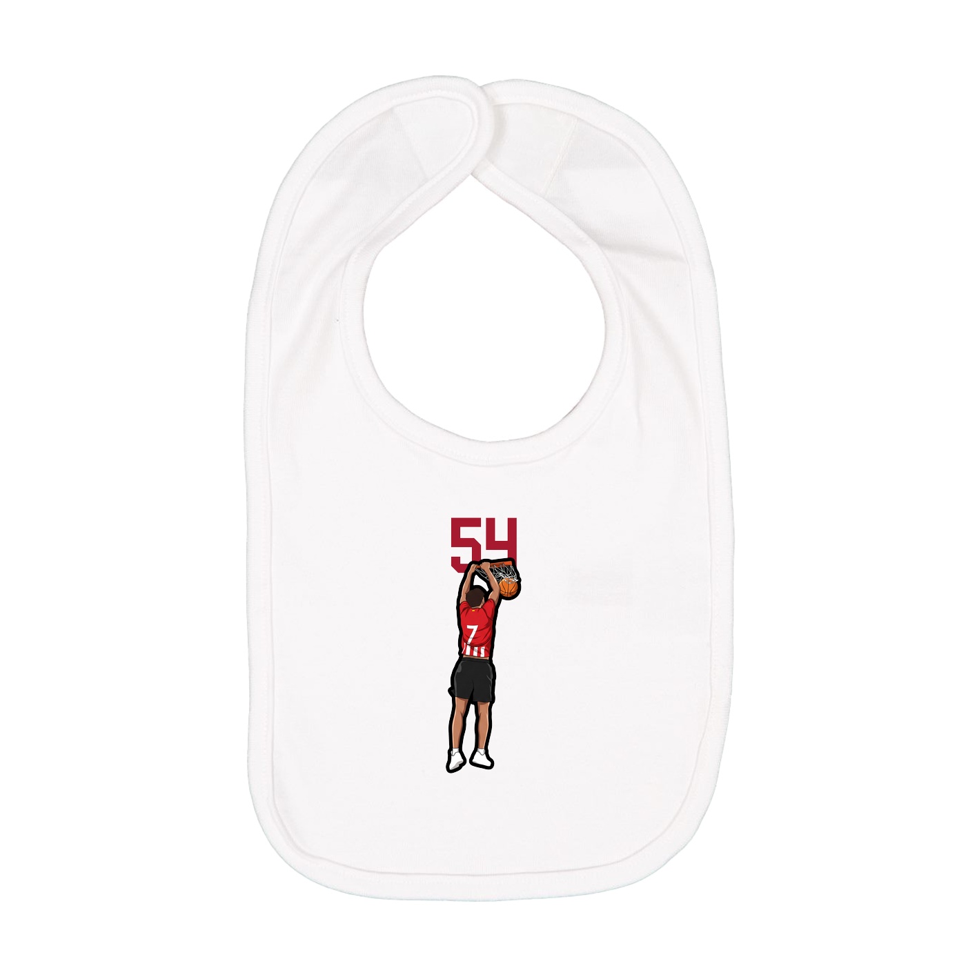 Infant Bib — Number Top in White