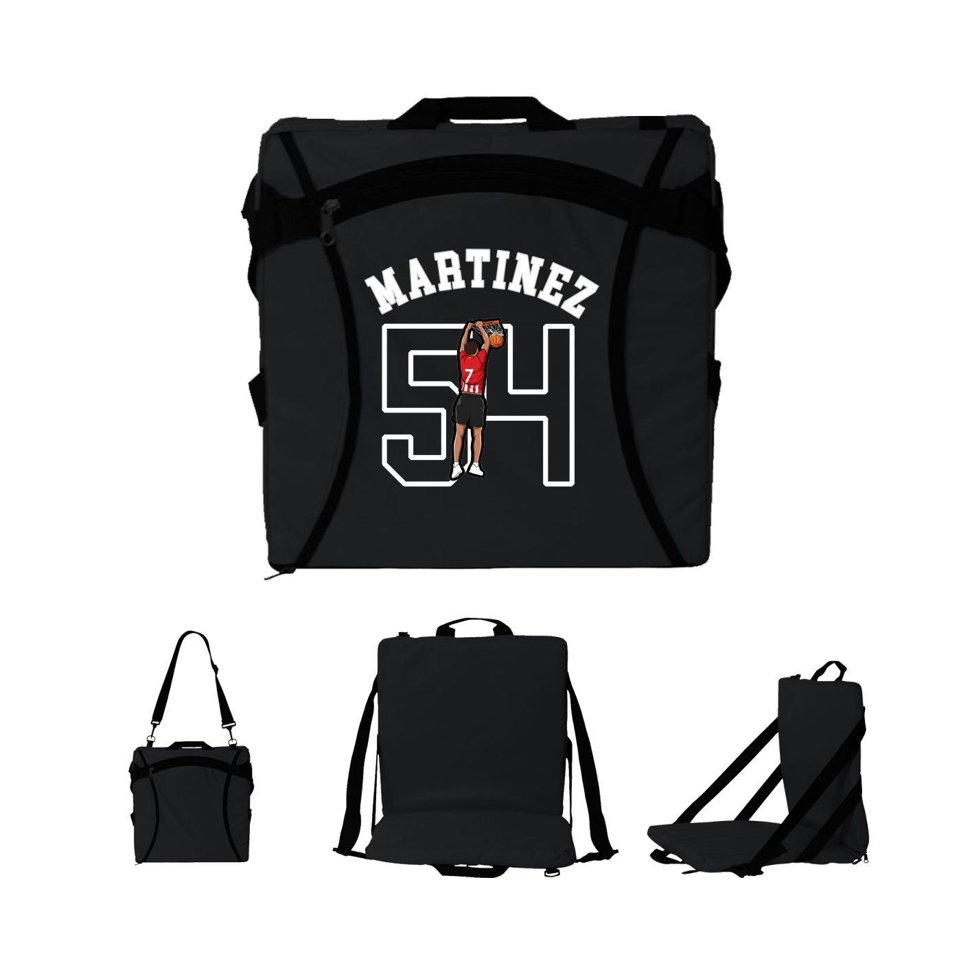 Folding Stadium Seat — Shirsey Arch in Black