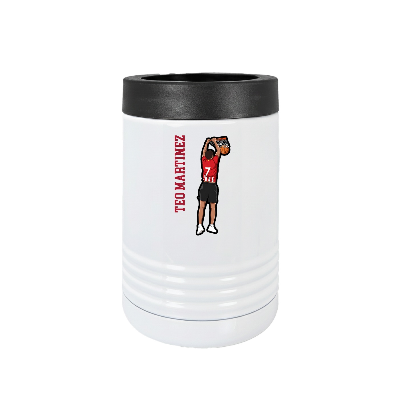 Beverage Holder — Name Vertical in White