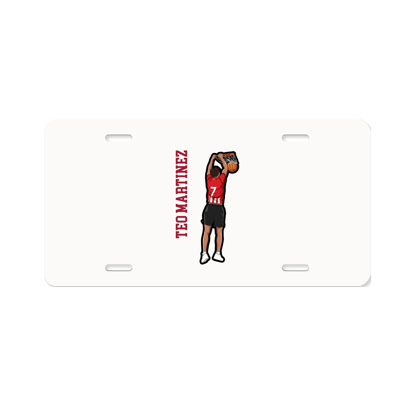 License Plate — Name Vertical in Classic