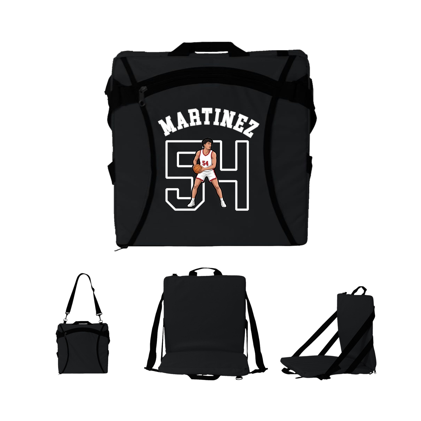 Folding Stadium Seat — Shirsey Arch in Black