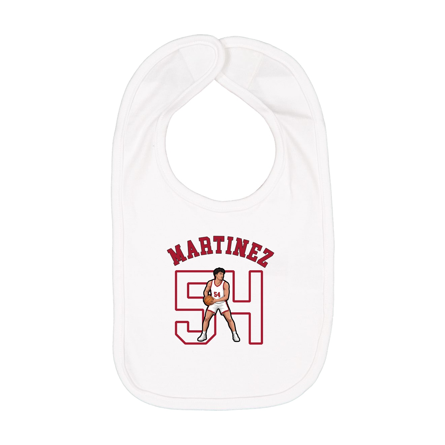 Infant Bib — Shirsey Arch in White