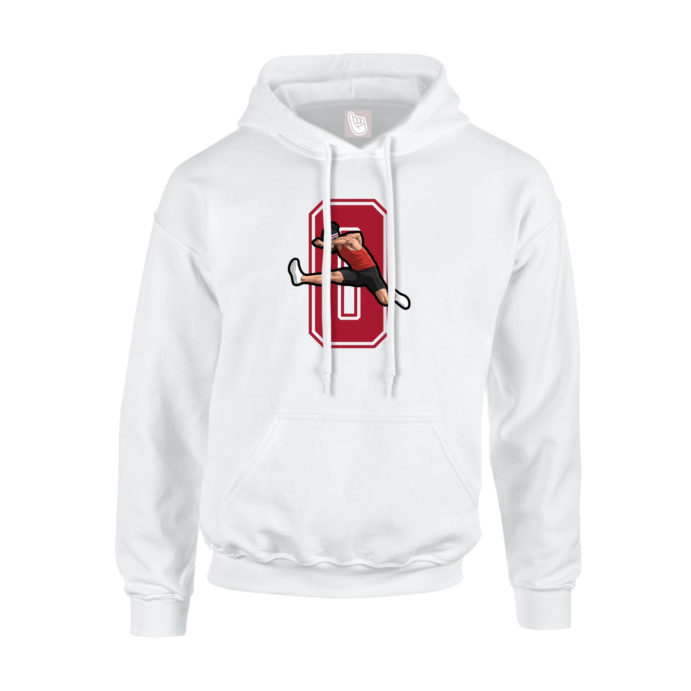 Youth Hoodie — Number in White