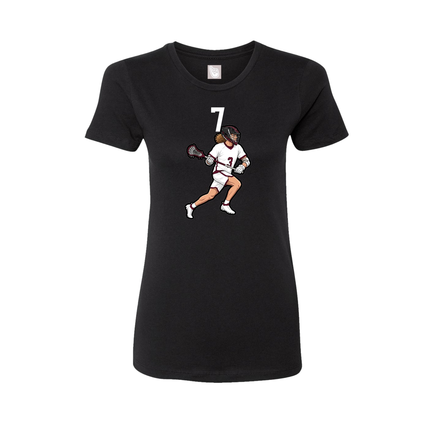 Womens Tee — Number Top in Black