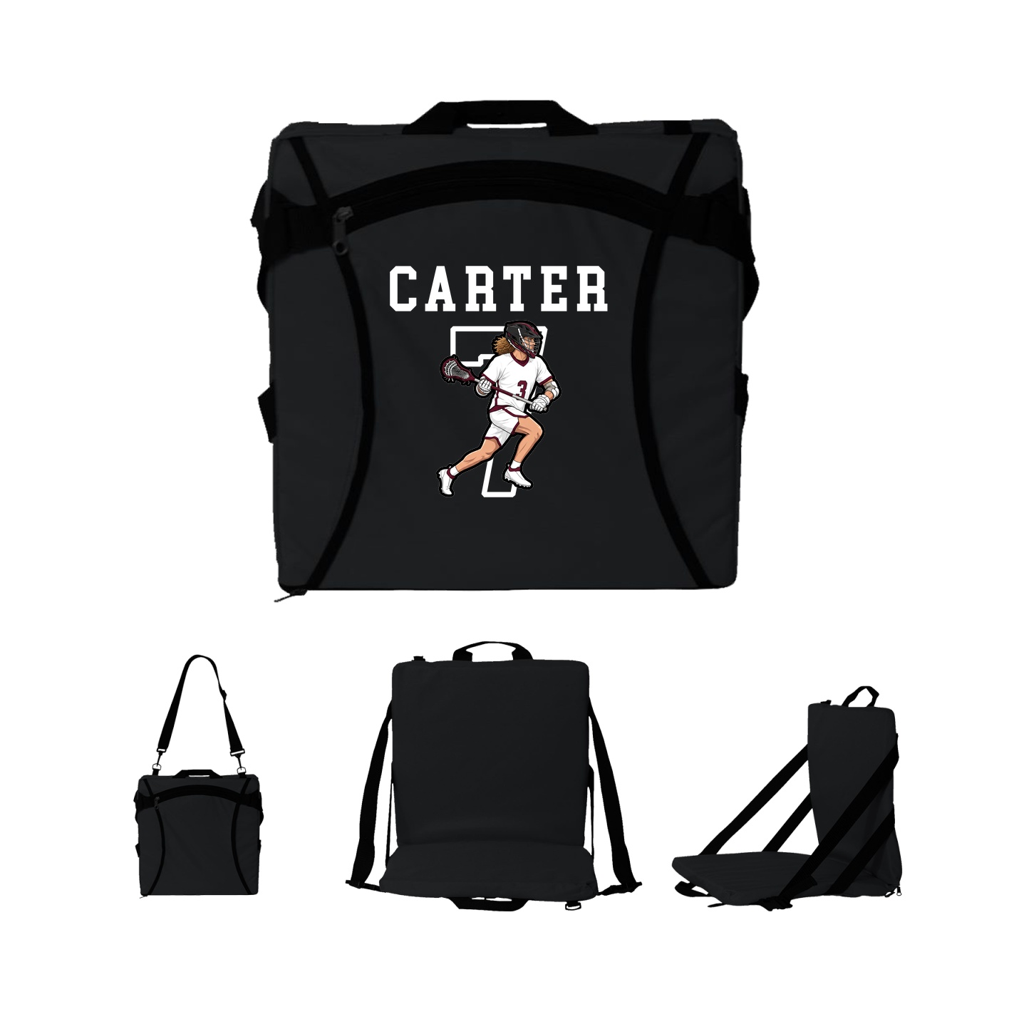 Folding Stadium Seat — Shirsey in Black