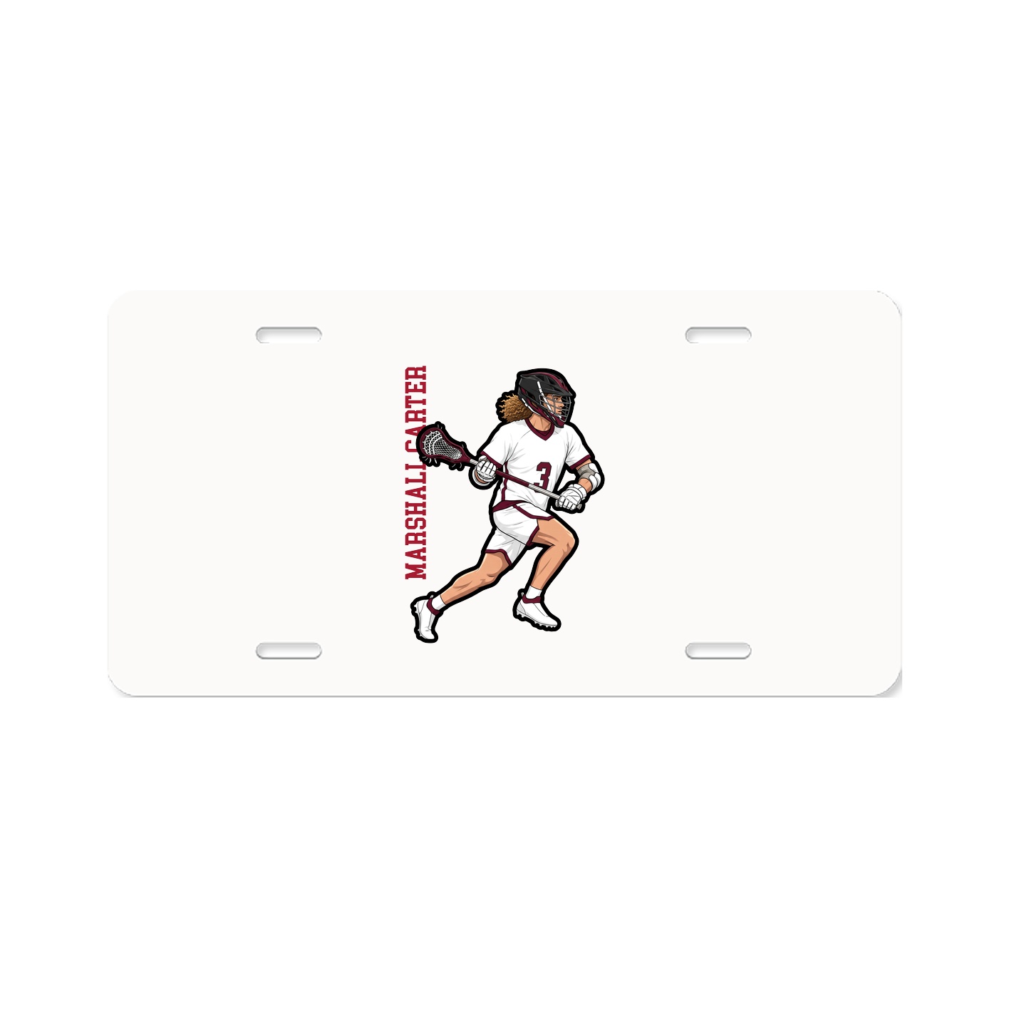License Plate — Name Vertical in Classic