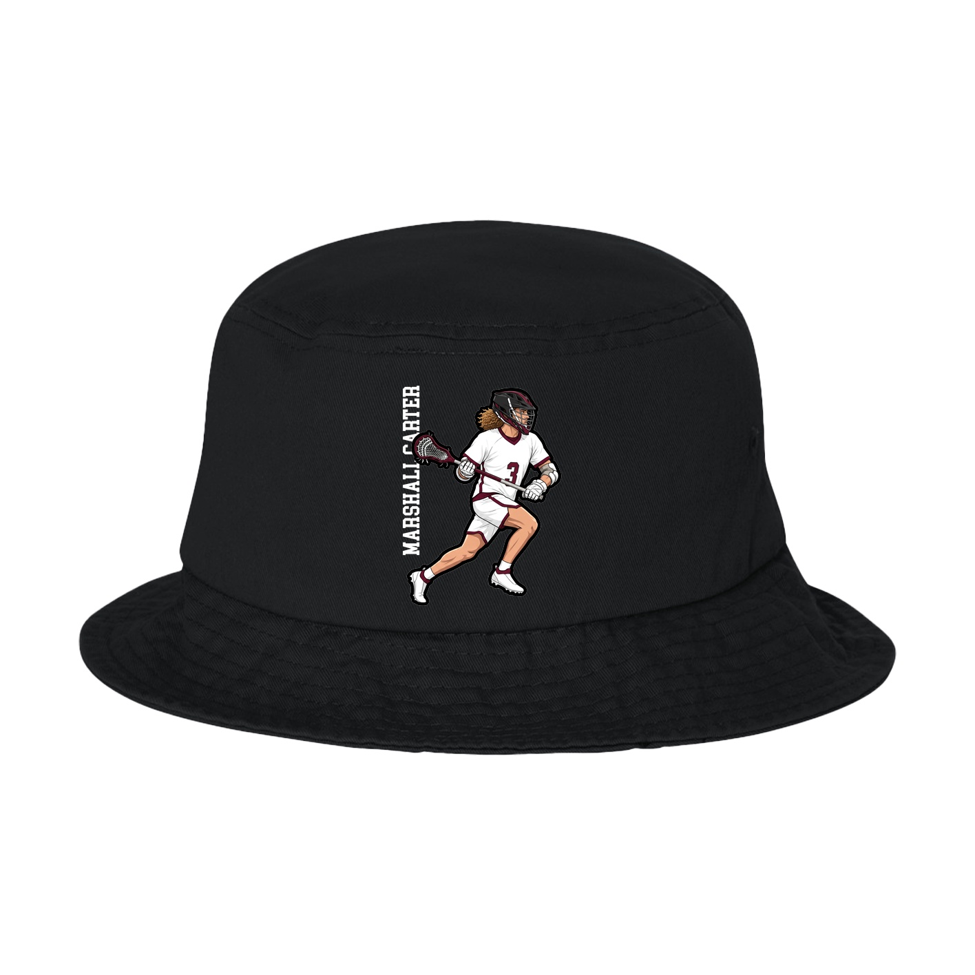 Bucket Cap — Name Vertical in Black