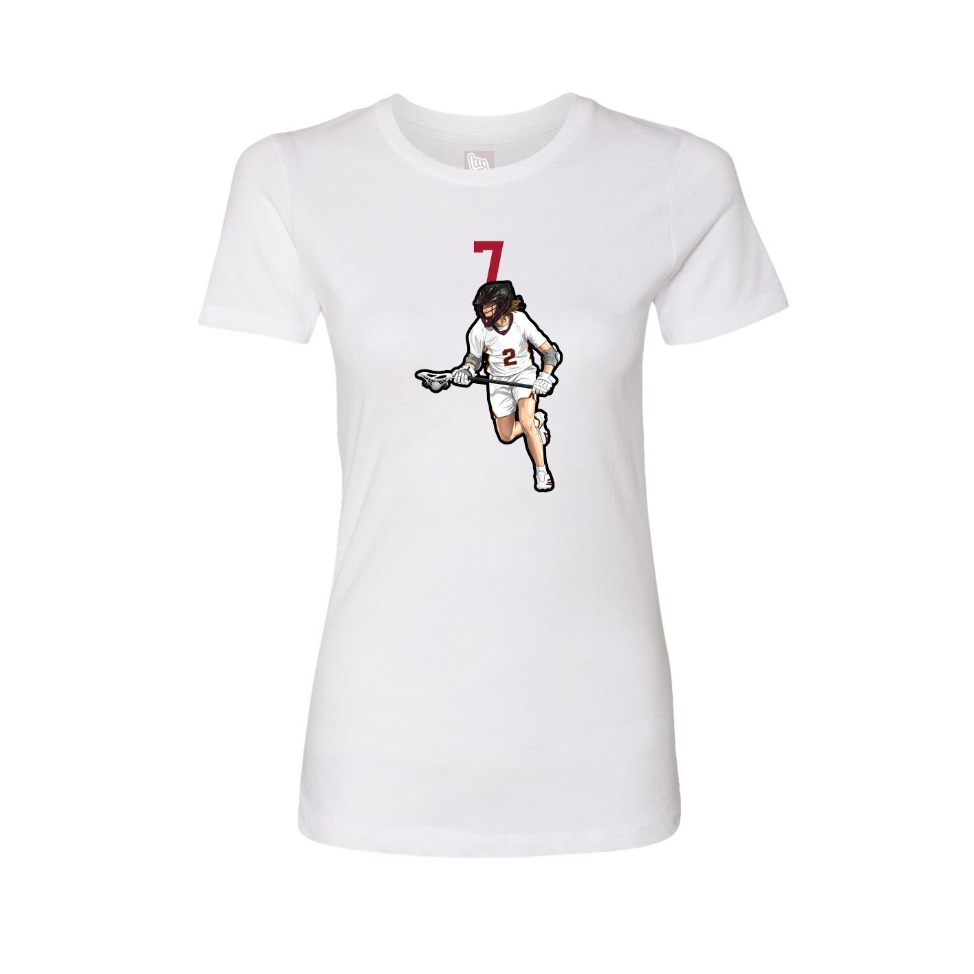 Womens Tee — Number Top in White