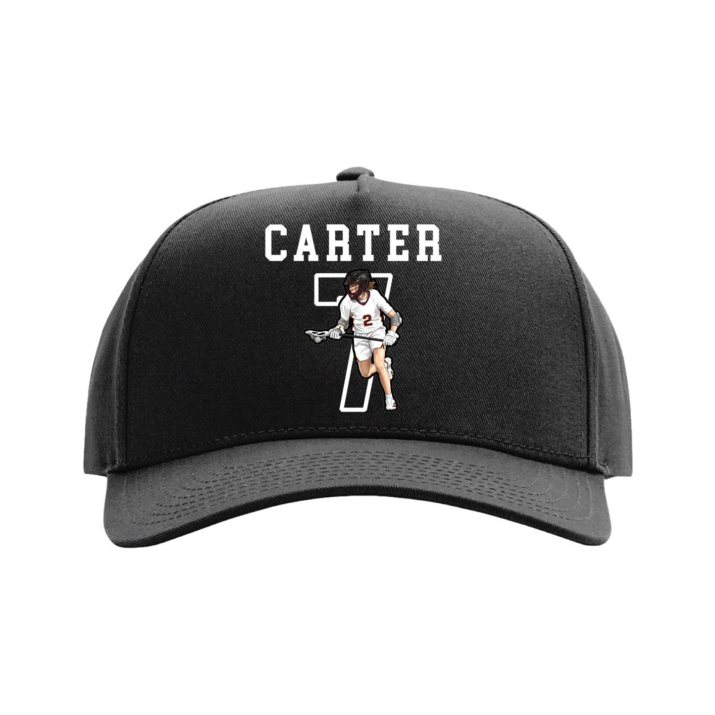Full Fabric Five-Panel Champ Cap — Shirsey in Black