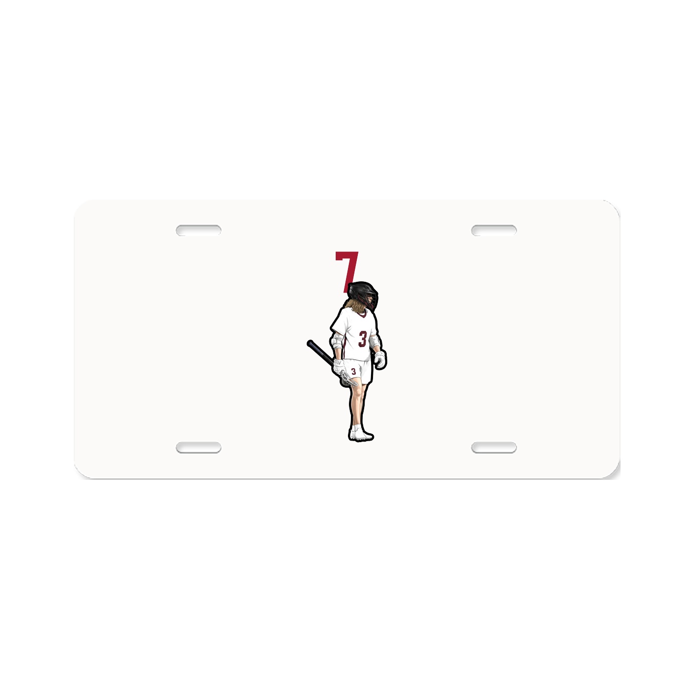 License Plate — Number Top in Classic