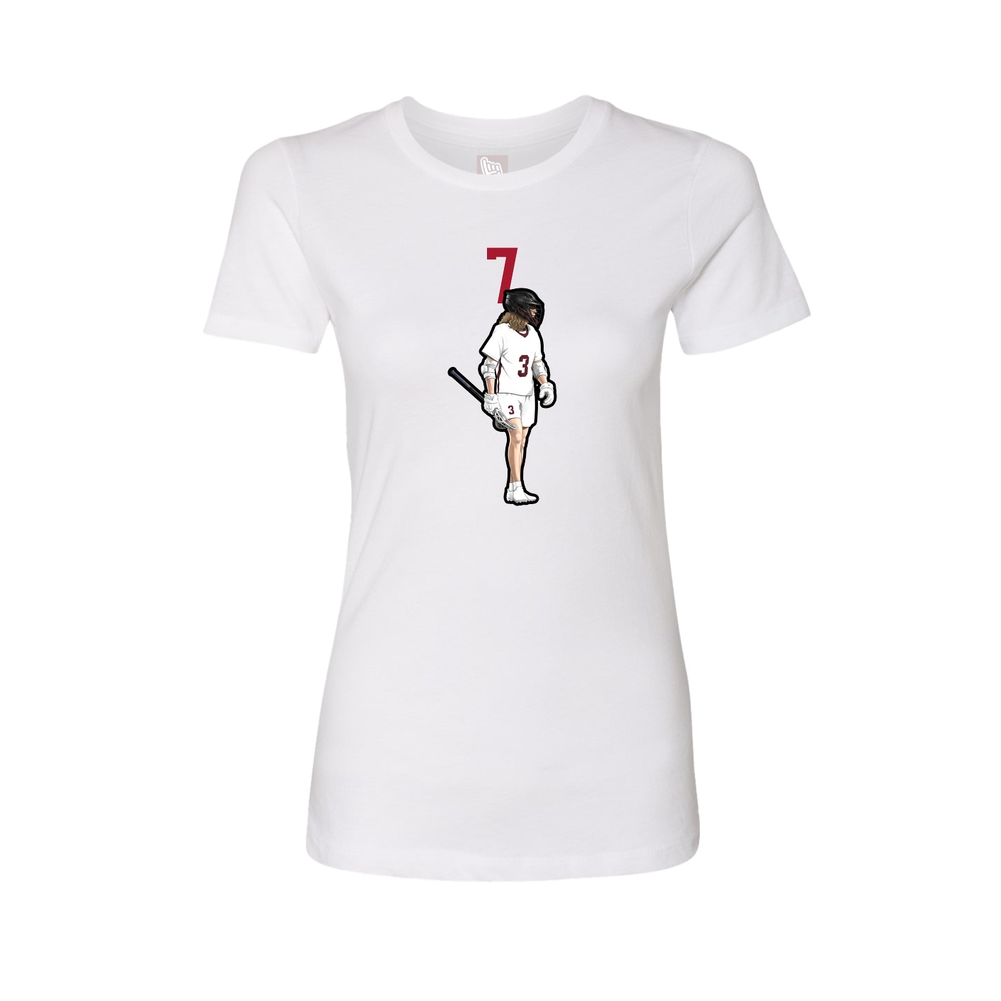 Womens Tee — Number Top in White