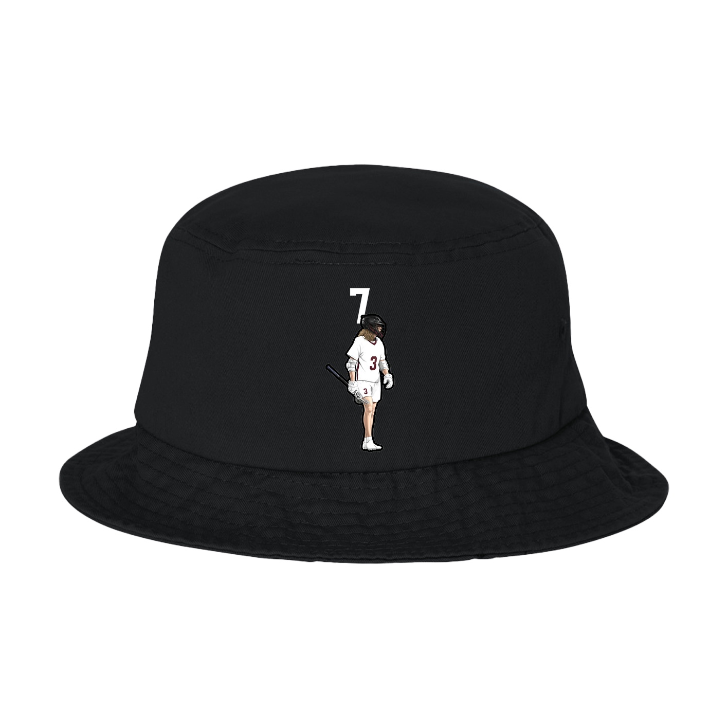Bucket Cap — Number Top in Black