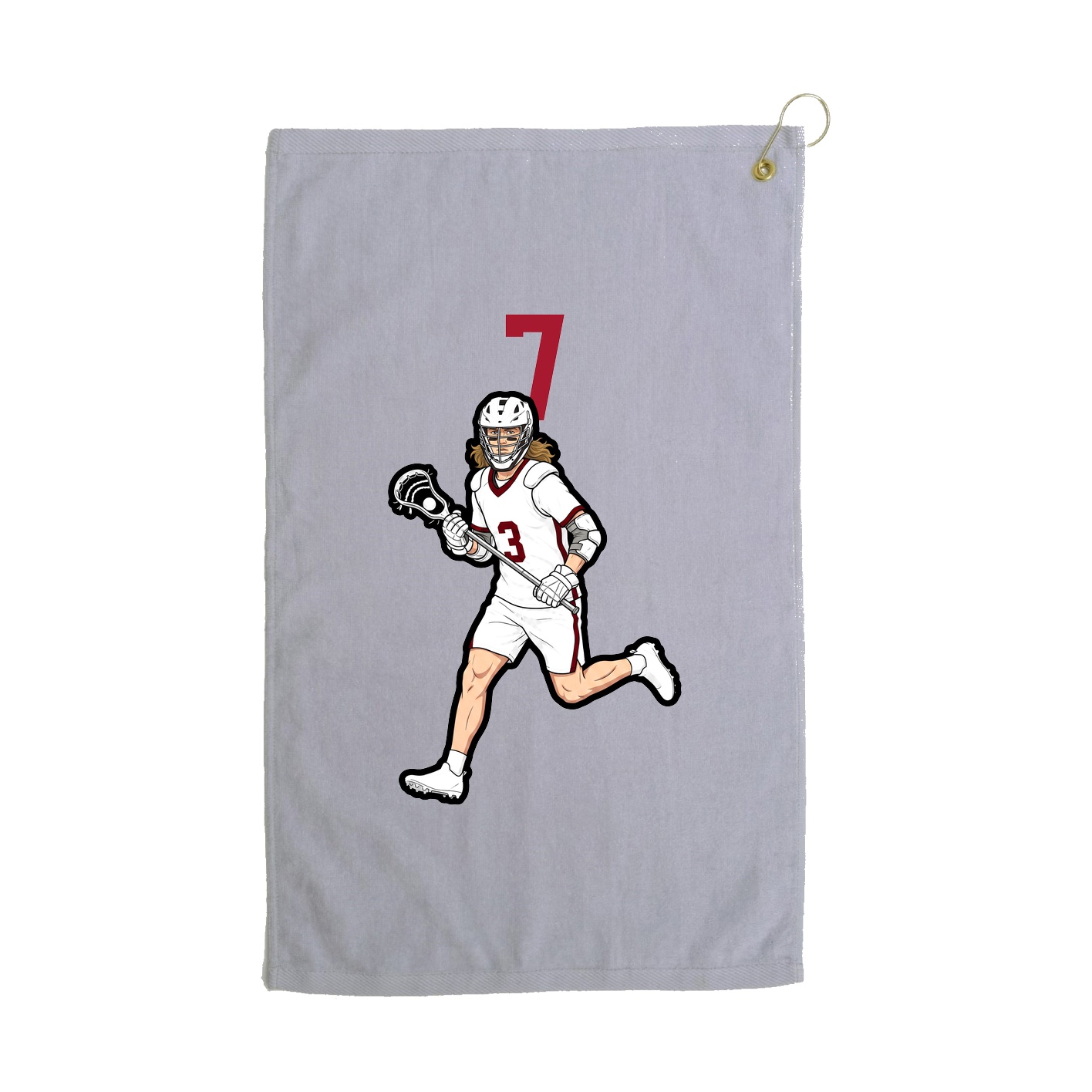 Golf Towel — Number Top in Grey