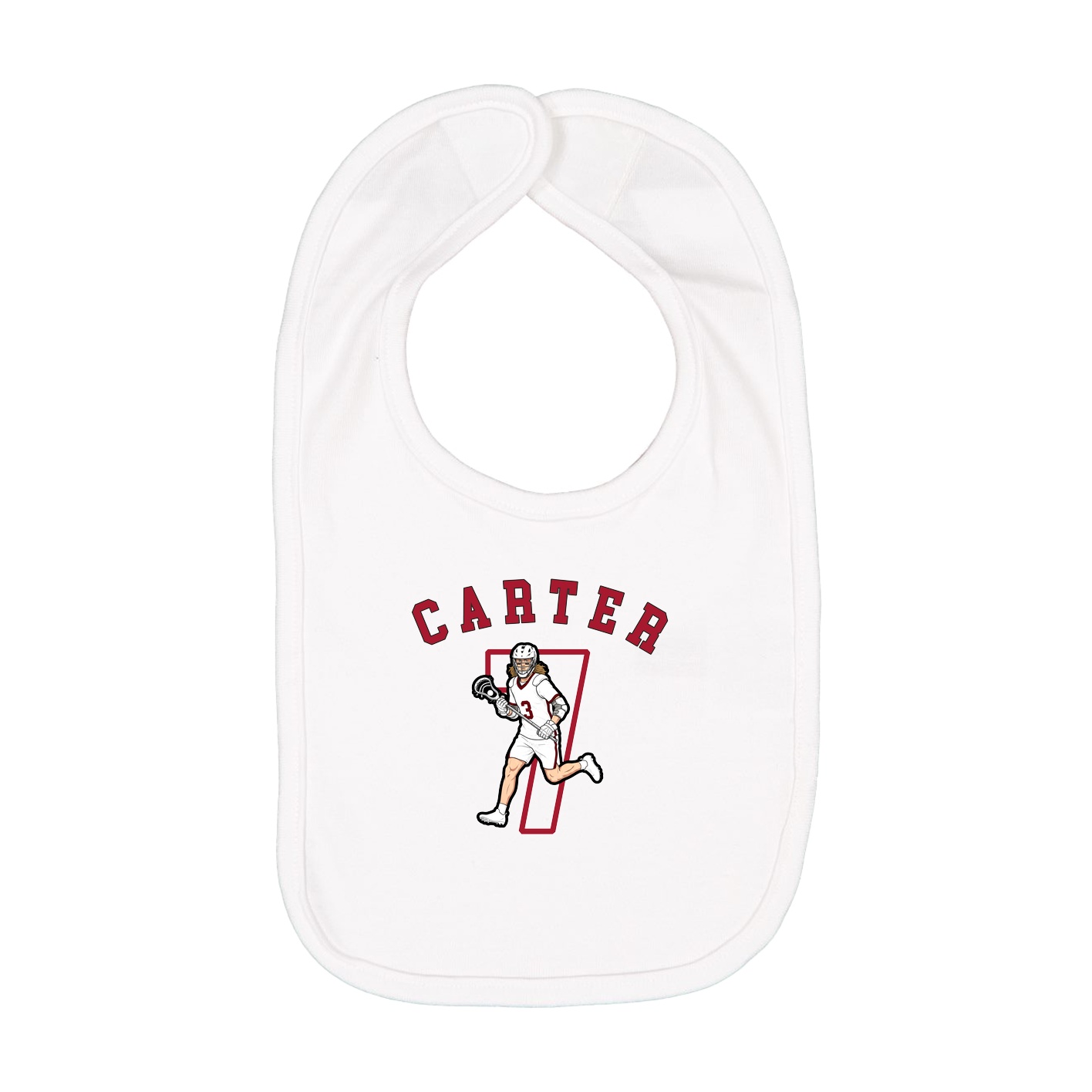 Infant Bib — Shirsey Arch in White